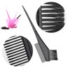 ZIOYCKL DIY Salon Dye Hair Tool Kit, 6Pcs Hair Dye Brush/Bowl Set, Professional Salon Hair Coloring Dyeing Kit - Mixing Bowl, Angled Comb and Brush (Pink)