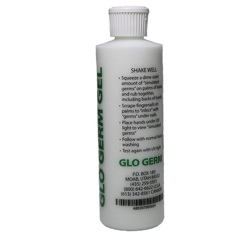 Gel 8 Ounce, Double Pack glo germ Gel (16 oz) - Gel Lotion Based Simulated Germs - Helps Promote Better Hand Washing Habits - Training for Aseptic Techniques - two pack