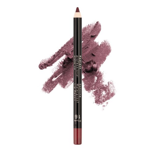 Radiant Professional Waterproof Lip Liner Pencil - Long Lasting Lip Liner Pencil for Defined Lips - Soft & Creamy Lipliner Pencil with Vitamin E - Longwearing Lip liner Pencil 1.20g, (16 PLUM)