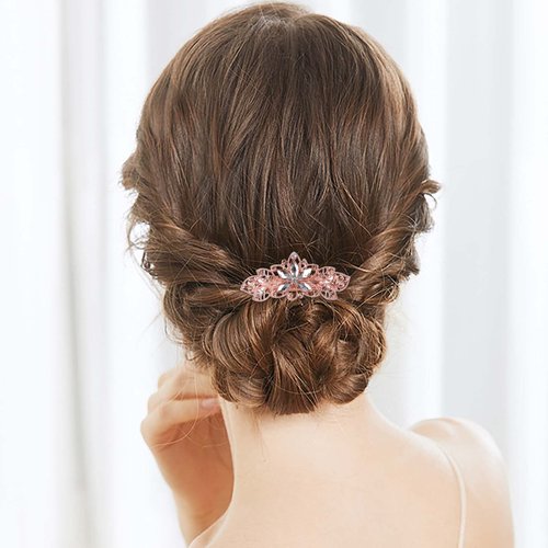 YienDoo Fancy Butterfly Rhinestone Hair Clip Pin Barrette Gold Crystal Wedding Hairpins Barrette Sparkly Glitter Bridal Headwear Crystal Hair Clip Hair Shiny Hair Holder Accessories for Women Girl
