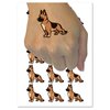 German Shepherd Standing Dog Temporary Tattoo Water Resistant Fake Body Art Set Collection - 15 2" Tattoos (1 Sheet)