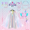 Fedio Princess Cape,Dress up Clothes for Little Girls,Princess Costume Dress for Girl 3-8 Years Old Birthday Christmas Gift