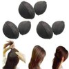 2 Packs(2pcs S/2pcs L) Hair Base Bump Insertion Tool Styling Volume Princess Styling Rose Puff Hair Paste Sponge Pad Hair Accessories