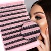 DAODER Eyelash Extension Kit 80D Thick Volume Lash Clusters Wispy 10-16MM Fluffy Lash Extension Kit With Lash Bond and Seal Waterproof Easy to DIY At Home 200pcs(80D Lash Extension Kit)