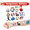 48 Baseball 24PCS Baseball Temporary Tattoos Sticker 24PCS Slap Bracelets Perfect for Themed Birthday Party Favors Baby Showers or Classroom Rewards Ideal Decor and Gifts for Girls and Boys