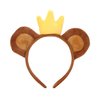 3 Pack Monkey Headband with Banana Crown, Animal Ears Hairband for Costume Accessories
