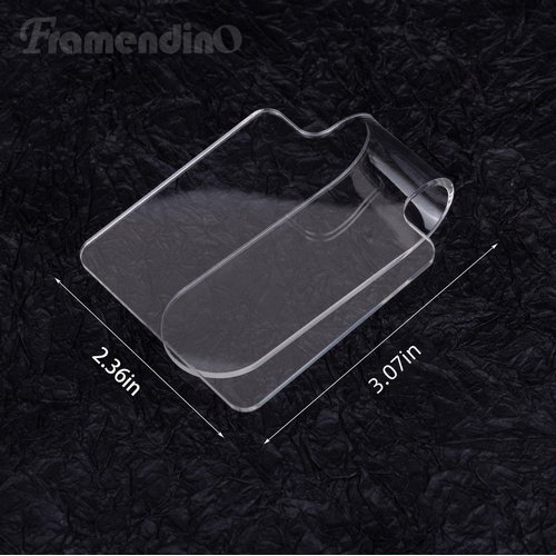 Framendino, 2 Pieces Makeup Palette Acrylic Hand-held Palette Makeup Mixing Tray Palette for Foundation, Eyeshadow, Powders, Cosmetics and Nail Art Manicure Palette