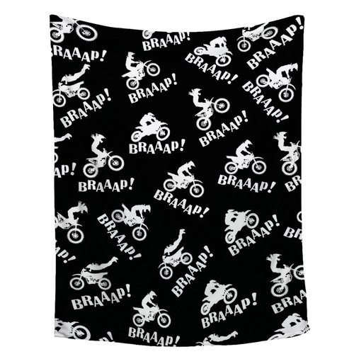 Dirt Bikes Throw Blanket,Gift for Motocross Rider,Extreme Sports Flannel Blanket for Boys Kids Teens,Motorcycle Fuzzy Blanket Plush Blankets for Couch,Bed,Camping,Travel,40"x50"-Throw Size for Kids