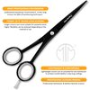 MTM PRO Professional Hair Cutting Scissors 6", Barber Scissors to Cut Hair, Hair Shears for Hair Cutting, Premium Stainless Steel Barber Shears for Men & Women, Kids, Adults, & Pets (Black, 6")