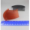 2 Black Brown Big Huge Hair Comb set pack Silver plastic teeth side clip 4 inches wide