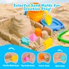 AuntyFey Collapsible Beach Toys Sand Toys for Toddlers 1-3, Beach Toy Sand Toy for Kids Ages 4-8, Collapsible Beach Sand Buckets Toys for Kids, Sandbox Toys for Toddler with Castle Sand Mold Shovel