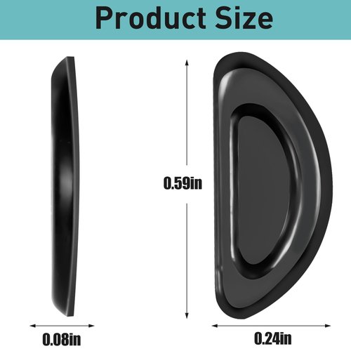 Eyeglass Nose Pads - Grip Added, Upgraded Soft Silicone Adhesive Glasses Nose Pad, Anti-Slip Nose Pads for Glasses Full Plastic Frames Sunglasses (5 Clear Pairs)