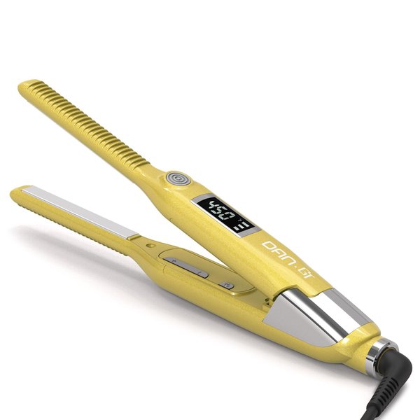 3/8'' Pencil Flat Iron for Edges and Bangs - Small Hair Straightener Titanium Flat Iron for Short Hair