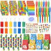 KELENO 72 Building Block Birthday Party Favors Supplies Invisible Ink Pen Notebook Sticker Goodie Bag Stuffer Kids Boys Toys Gifts Christmas Carnival Classroom Prize