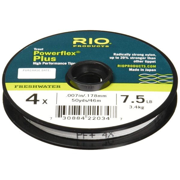 Rio Fly Fishing Tippet PowerfleX-.015 Tippet 30yd 25Lb Fishing Tackle, Clear