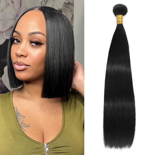 Human Hair Bundles 1 Bundles 10 Inch Hair Extensions 12A Single Straight Bundles Human Hair Brazilian Straight Human Hair Bundles 100% Unprocessed Virgin Remy Straight Hair Bundles