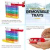 MEDca Weekly Pill Organizer, Four Times-a-Day, 1 Dispenser with Stackable AM/PM Compartments