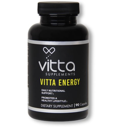 Vitta Energy Capsules | Vitamin C, Fish Oil Powder, Turmeric, Creatine Monohydrate, L-Glutamine |...