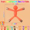 mom&myaboy10PCS Mini Man Magnetic Toy, Translucent Novelty Toys, Rubber Magnet Men Toy Fridge Magnets Humanoid Magnetic Toy Kids Travel Toys Birthday Gifts (Transparency)