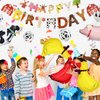 Sumind Farm Birthday Party Decorations Farm Animals Barn Backdrop Banner Walking Balloons Cupcake Toppers Birthday Party Supplies Set for Kids Farm Animals Cow Theme Party Supplies