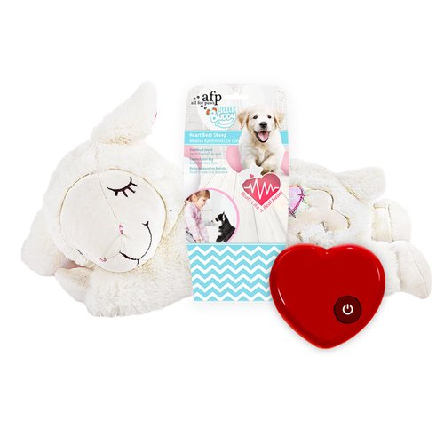 ALL FOR PAWS Heartbeat Dog Toy for Puppy - Dog Anxiety Relief & Behavioral Training | Puppy Heartbeat Stuffed Animal Plush Toy | Perfect for Dog Sleep Aid