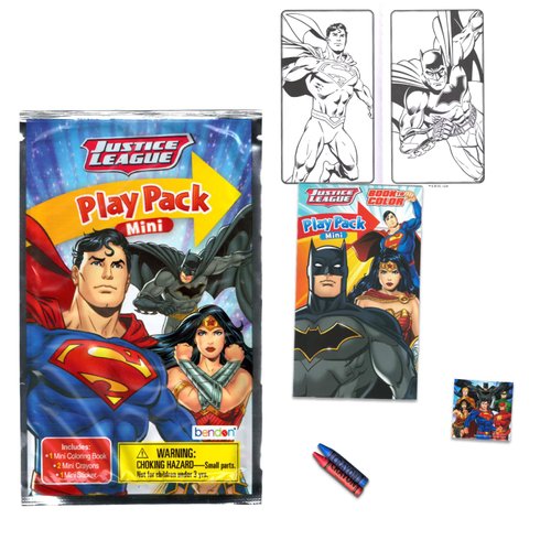 DC Comics Superman Mini Party Favors Set - Bundle with 24 Superman Play Packs with Coloring Pages and More | Super Hero Party Supplies