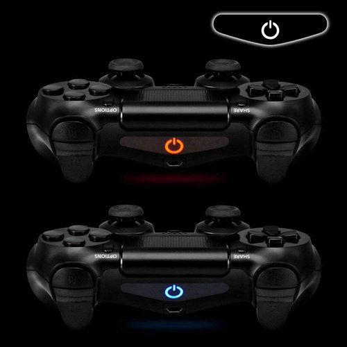 eXtremeRate 30 Pcs/Set Color Artwork Pattern Signs Led Lightbar Cover Light Bar Decals Stickers Flim for ps4 for ps4 Slim for PS4 Pro Controller Skins