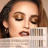 Melemando Dual Ended Liquid Eyeshadow Set 6 Color Neutral Naked Glitter and Matte Eyeshadow Waterproof Long Lasting Smooth Creamy Eyeshadow Set (6 Colors Set 1)