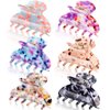 6 Pieces Medium Hair Claw Clips for Thin Hair 2.6 Inch Tortoise Shell Hair Clip Banana Clips Jaw Clips French Style Barrettes hair Clip Accessories for Women Girls(Cute Patterns)
