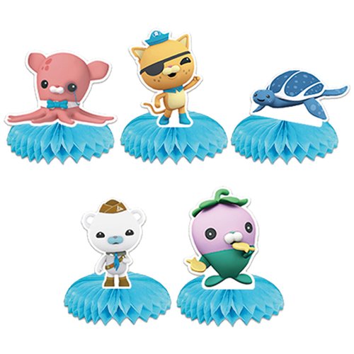 5Pcs Octonaut Party supplies set Honeycomb Centerpieces Double Sided Table Topper for Octonaut Party Decorations