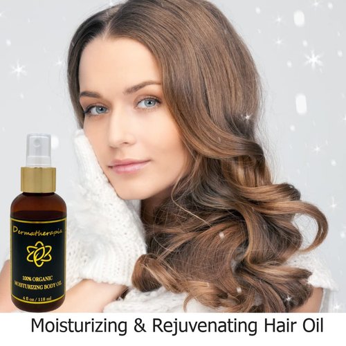 100% Organic Luxury Body Oil, Hair Oil, and Face Oil -Smoothing for Aging Skin, Scalp, and Problem Skin. Ultra Moisturizing and Delivers Nutrients to Promote Soft Skin and Silky Hair. Absorbs Quickly