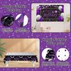 Black Purple Birthday Decorations for Women Girls Men, Purple and Silver Party Decorations Happy Birthday Backdrop Banner Confetti Star Silver Black Purple Balloons Arch Tablecloth Party Supplies