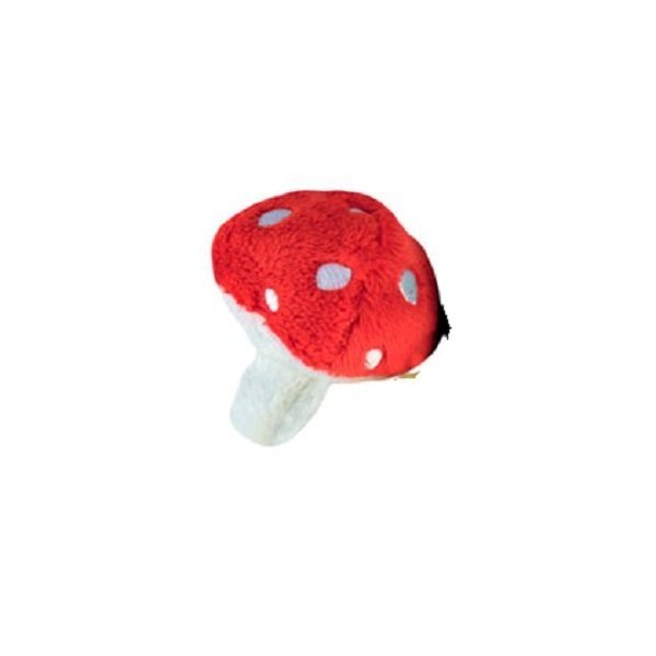 Teacup Dog Toy Mushroom with Crunchy (One Toy) Colors Vary