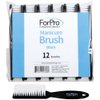 ForPro Professional Collection Premium Nail Brush, Professional Nail Scrub Brush for Cleaning Toes and Fingernails, 5.5” L, Black, 12-Count