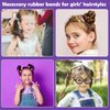 Hair Accessories for Girls - 360 Pieces Toddler Elastic Hair Ties, Hair Clips, and Hair Tail Tools in 31 Colors