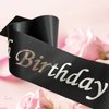 It’s My 10th Birthday Sash,Silver Foil Letter Happy 10th Birthday Sash Party Favors Decoration for Birthday Girls Boys Black