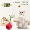 Abnaok 2-in-1 Cat Toy, Cat Interactive Toys for Indoor Cats Kitten Tumbler Balls Kitty Feather Toy, Cat-Digging Hole Toy Suitable as a Birthday Gift