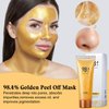 Omaky Gold Foil Peel-Off Mask, Peel-Off Anti-Wrinkle Face Mask, 98.4% Beilingmei Gold Face Mask, 24k Gold Face Mask, Gold Foil Tear-Off Mask for Skin Moisturizing and Deeply Cleans (2PCS)