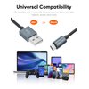 CableCreation Short Micro USB Cable 1FT Grey, Micro USB to USB Cable Triple Shielded Fast Charger Cable Compatible with PS5/PS4, Raspberry Pi Zero, Chromecast, Phone, 0.3M