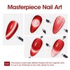 Gellen Cat Eye Gel Nail Polish - 18ml Burgundy Red Gel Polish with Magnet Stick Glitter Reflective Holographic Nail Polish UV Gel Valentine Nail Art