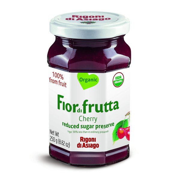 Rigoni Di Asiago Fiordifrutta Organic Fruit Spread, Cherry, 8.82 Ounce (Pack of 1)