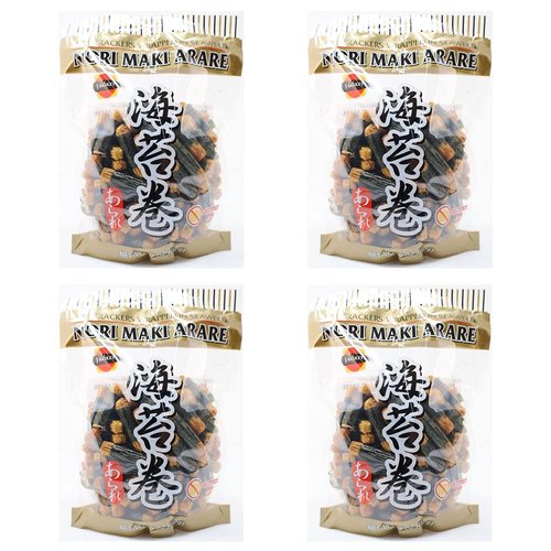 JFC - Nori Maki Arare (rice crackers wrapped in seaweed) 5 Oz (Pack of 4)