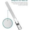 Stainless Steel Nail File with Anti-Slip Handle and Leather Case, Double Sided and Files Nails Easily for Men and Woman
