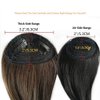 Dsoar Side Bangs Clip in Real Human Hair Bang Natural Clip on Straight Fringe Hair Extensions(Natural Black Color)