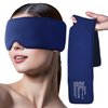 Migraine Relief Cooling Eye Mask- Cold & Warm Compress, Ice Cold Sleep Mask for Puffy Eyes, Dark Circles, Migraine & Headache Relief, Soft Thick Gel for Long-Lasting Comfort FSA HSA Eligible-Blue