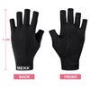 MEKK UV Gloves for Nails, Extra Length UV Light Gloves for Gel Nails UPF99+ UV Gloves Skin Care UV Protection Gloves Professional Manicure Gloves UV Protection UV Nail Gloves (Black)