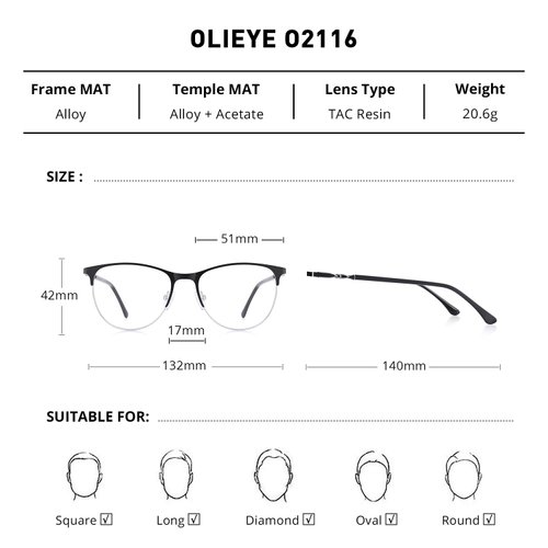 OLIEYE Cat Eye Reading Glasses For Women Retro Design Reader Computer Glasses with Spring Hinges