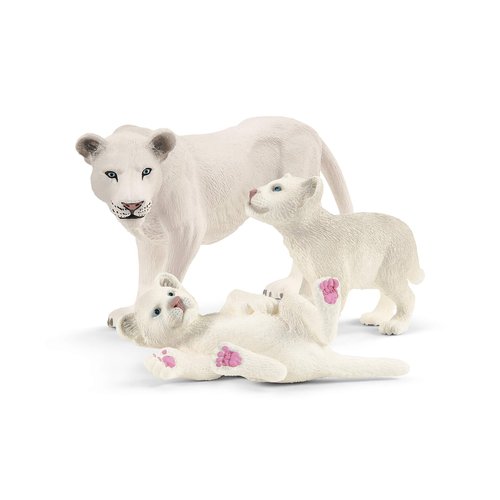 Schleich Wild Life 3pc. Lion Mother and Cubs Figurine Set - Authentic and Highly Detailed Toy Set, Durable for Education and Fun Play, Perfect for Boys and Girls, Ages 3+, Multicolor, 2.09 inch