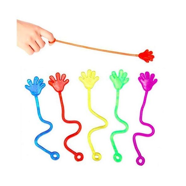 Glitter Sticky Hands Jelly Party Favors Toys & Prizes for Children Birthdays 1 1/4" (72 Count)