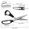 Pinking Shears for Fabric, Zig Zag Scissors, Ergonomic Grips, Ultra-Sharp, Professional Peaking Shears for Sewing, Craft, Dressmaking, 9 Inch, Black